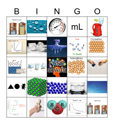 STATES   OF    MATTER Bingo Card