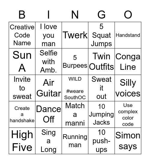 Fun-tober! Complete with fellow lemons & guests Bingo Card