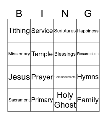 Conference Bingo Card
