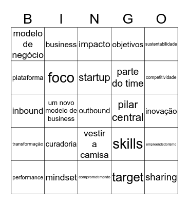 Bingo do Marketing Prolixo Bingo Card
