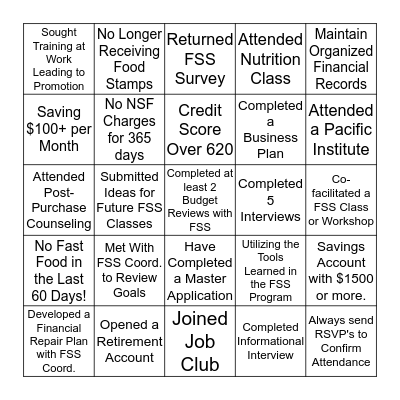 FSS Bingo Card