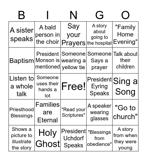 Conference Bingo Card