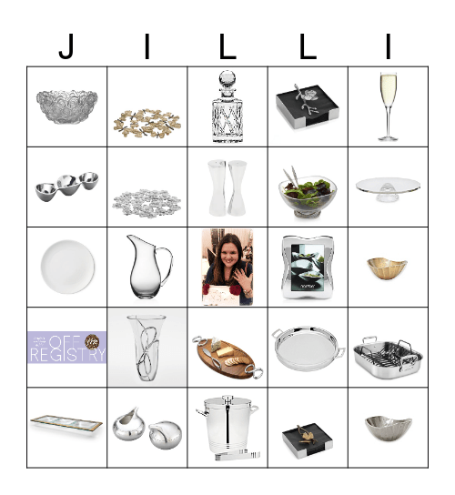 JILLIAN'S BRIDAL BINGO! Bingo Card