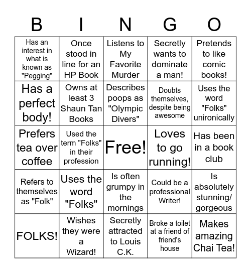 Find Someone Who Has The Following! Bingo Card