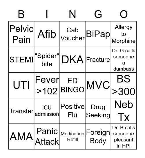 ED BINGO Card