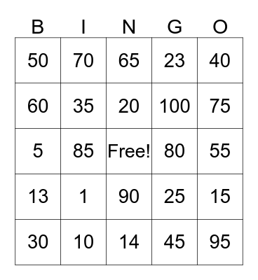 Mum wins  Bingo Card