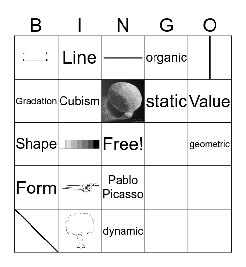 Art Appreciation Bingo Card