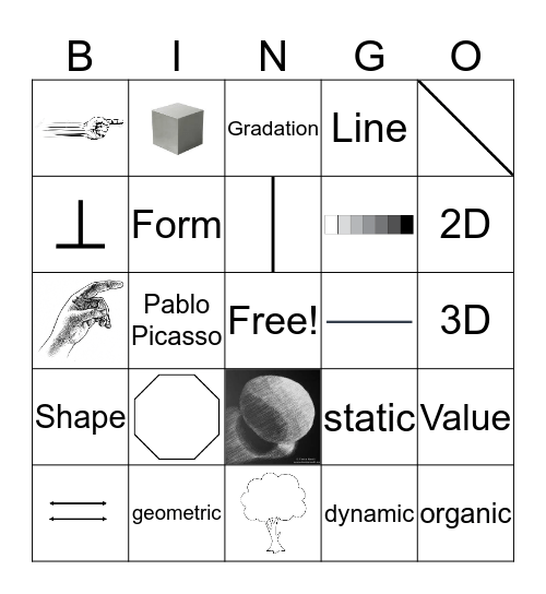 Art Appreciation Bingo Card