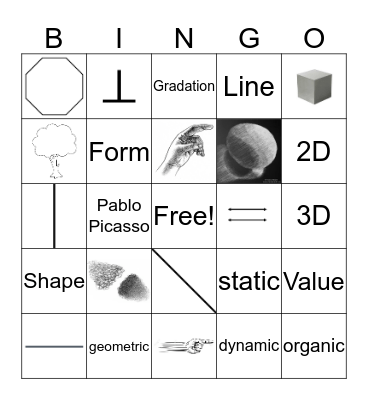 Art Appreciation Bingo Card