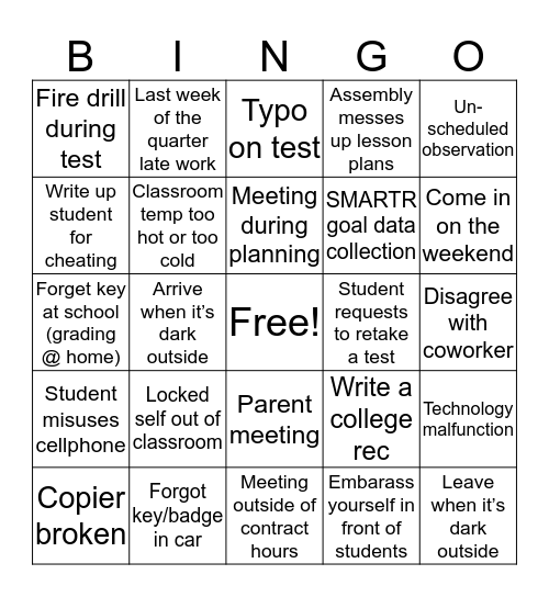 DEVOLSON 2017 Bingo Card