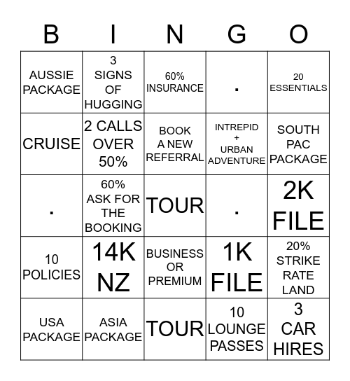 ROCKTOBER Bingo Card