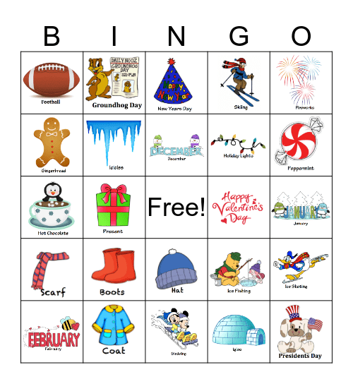 Winter Bingo!! Bingo Card