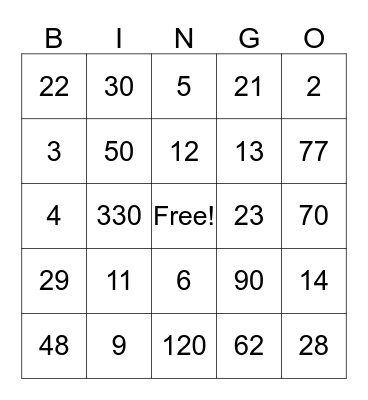 Division Decimals Bingo  Bingo Card