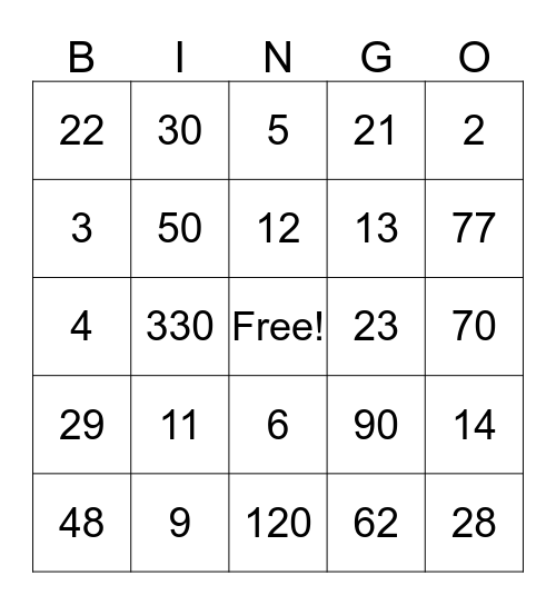 Division Decimals Bingo  Bingo Card