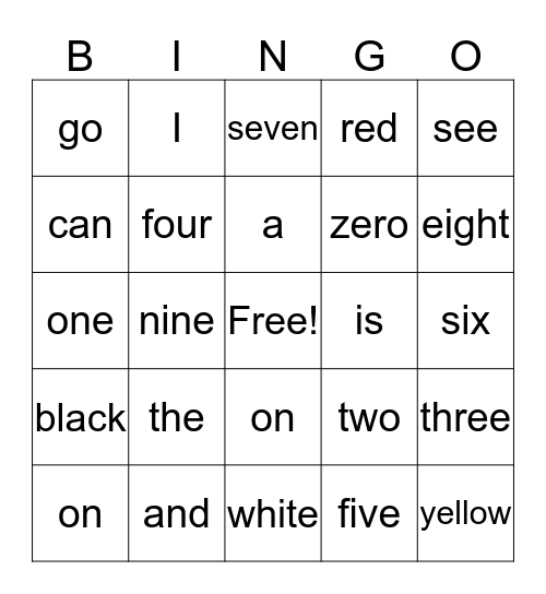 James's Word Game Bingo Card