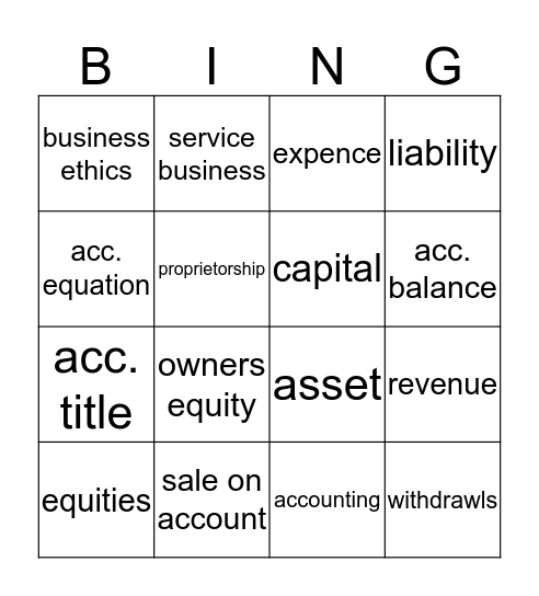 Bingo Card