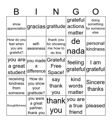 PBS Grateful Bingo Card