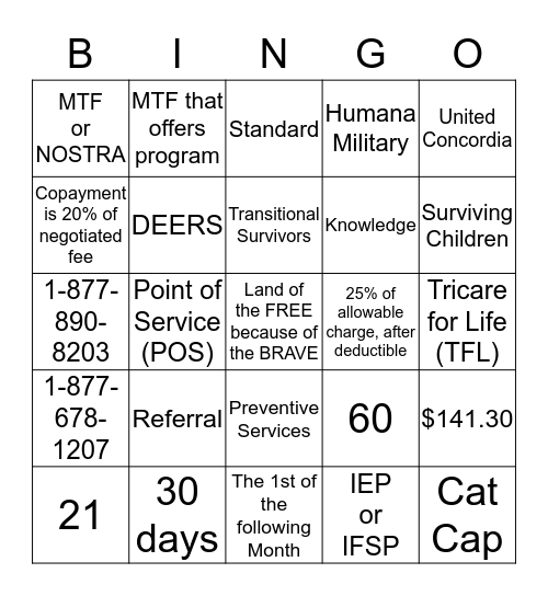 Midterm Bingo! Bingo Card