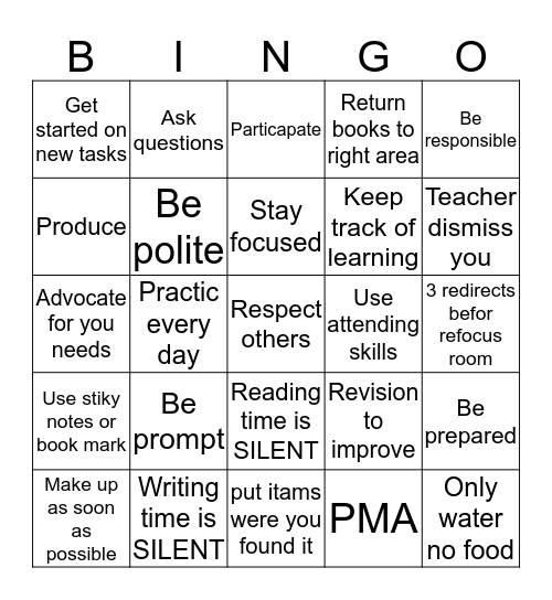 Nathans Bingo Card