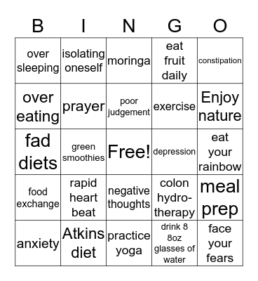 W.O.W. II Bingo Card