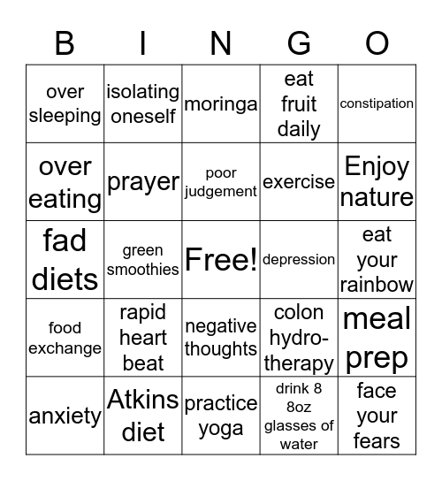 W.O.W. II Bingo Card