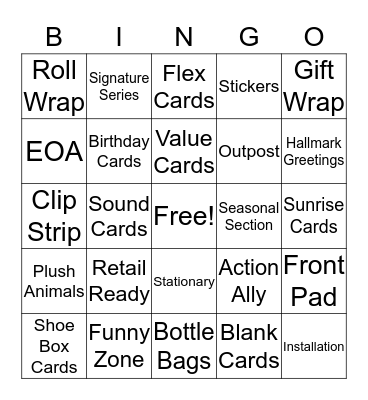 Hallmark Bingo Card