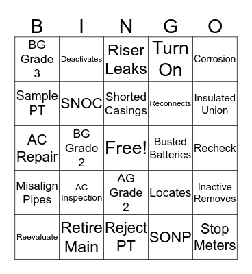 RM Bingo Card