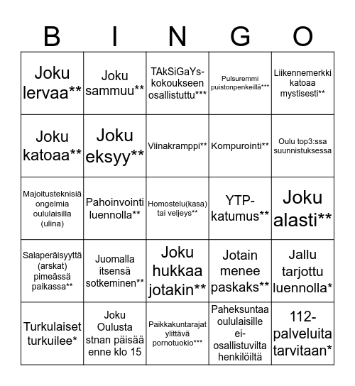 (っ )っ ♥ ATK-YTP HERRAN VUONNA 2017 @ TRE ♥ Bingo Card