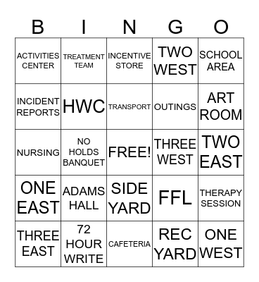 FFL BINGO Card