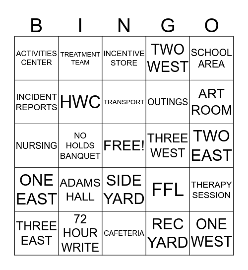 FFL BINGO Card