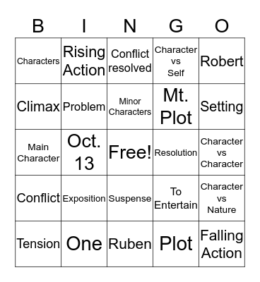 Story Stew BINGO Card