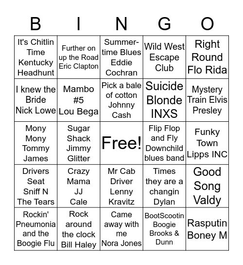 Bingo #5 Bingo Card