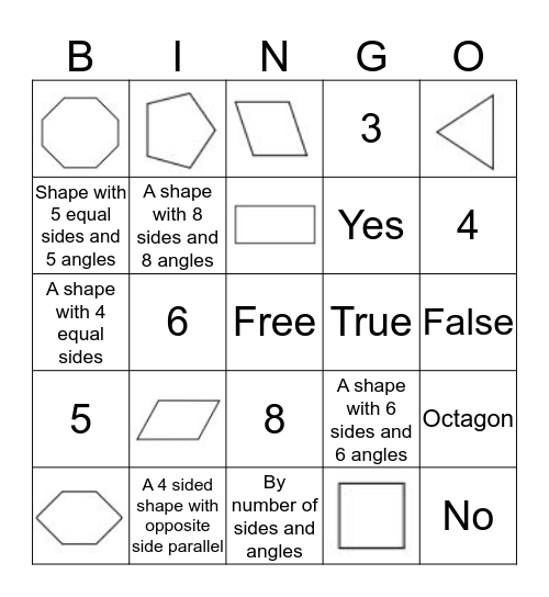 Mrs. Fray's Class - Polygon Bingo! Bingo Card