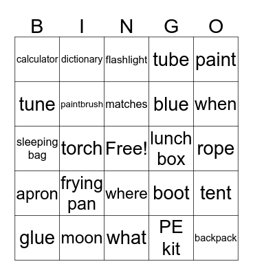Good Day at School Bingo Card