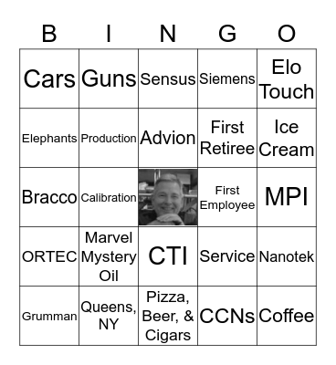 Rich's Retirement Bingo Game Bingo Card