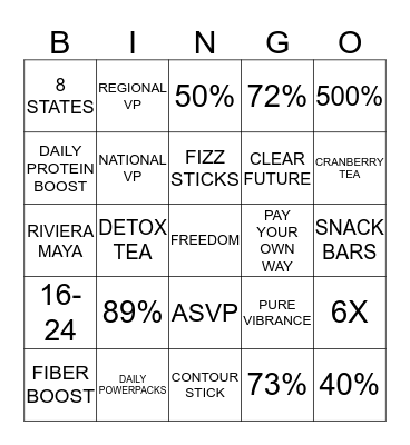 Arbonne Bingo For Demi! Bingo Card