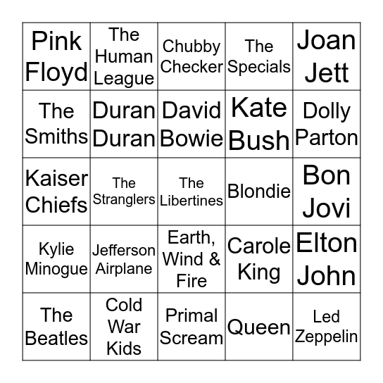 The Big FlamBingo Hootenanny! Bingo Card