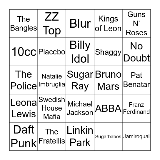 Oink Punk Bingo! Bingo Card