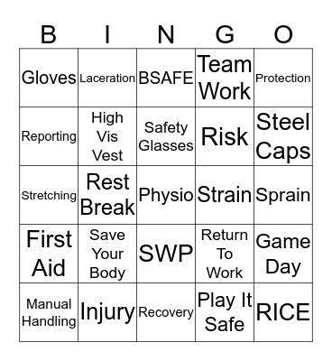 Game Day, Game On...Bingo! Bingo Card
