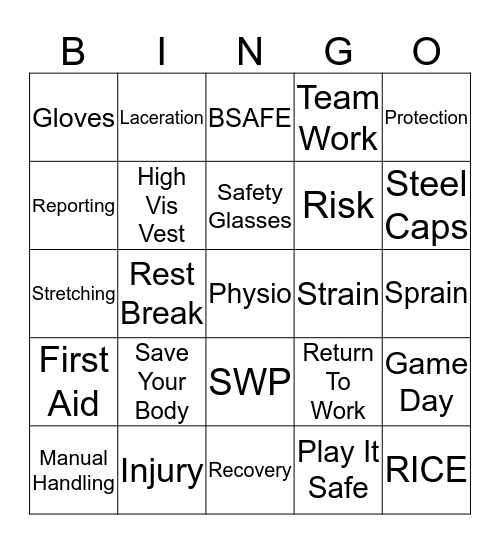 Game Day, Game On...Bingo! Bingo Card