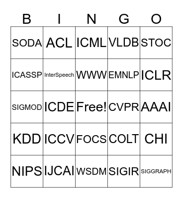 Computer Science Bingo! Bingo Card