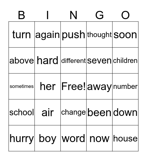 Unit 6 Bingo Card