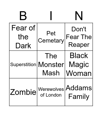 HALLOWEEN BINGO Card