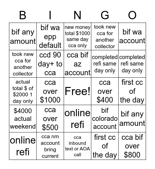 OCTOBER GAME Bingo Card