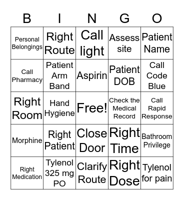 Brightwood College Bingo Card