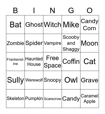 HALLOWEEN Bingo Card