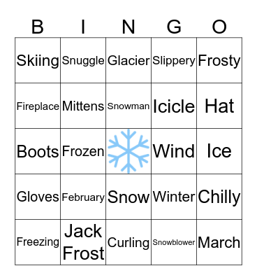 Cira Winter Bingo Card