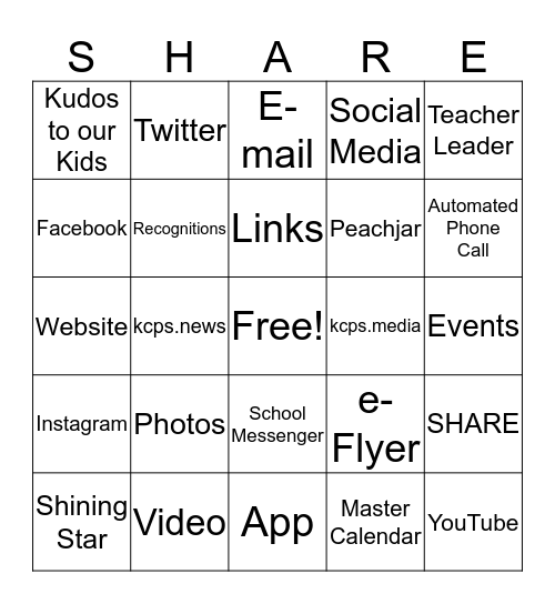 KCPS Communications BINGO Card