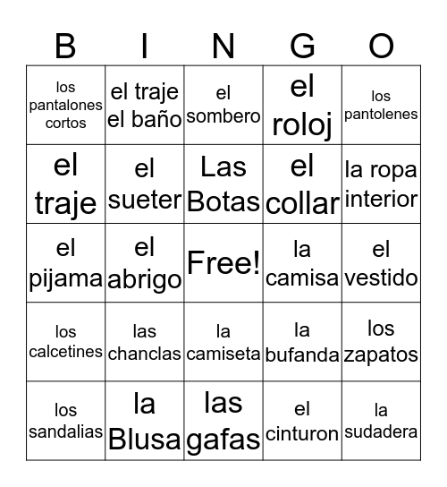 Billy la bufanda  Bingo Card