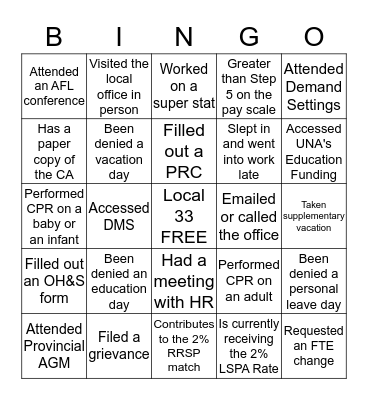 2017 AGM Bingo Card